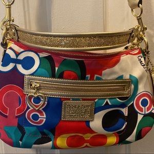 Coach purse multicolor Groovy #F20039 Poppy Pop C
